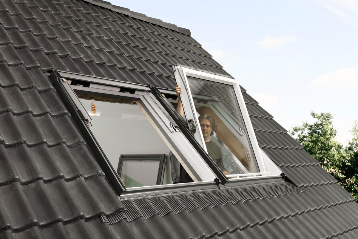 Beispielhafte Darstellung eines Dachfenster-Einbaus