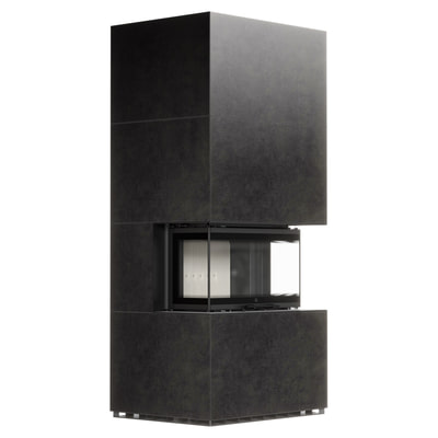 MILANO 680/280 Luftkamin aus Fokos Grafite Sinterquarz