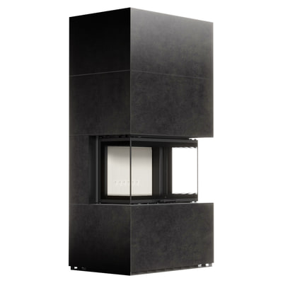 MILANO 800/400 Luftkamin aus Fokos Grafite Sinterquarz